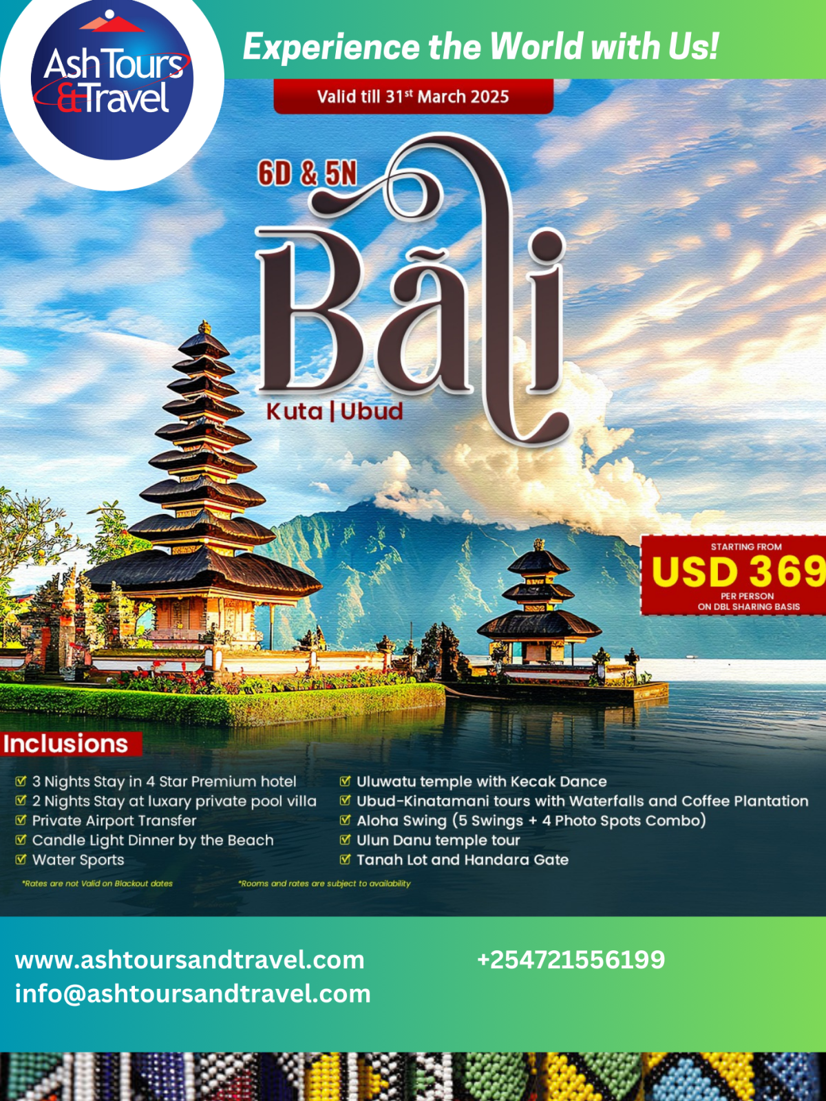 Bali till March 2025