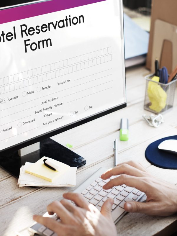 Hotel Booking Reservation Form Concept